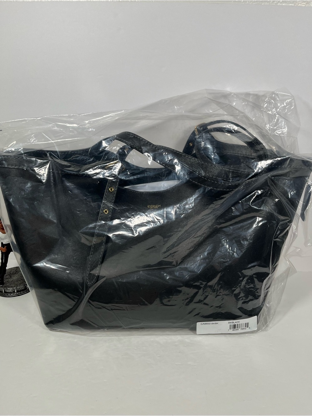 NWT COACH Gramercy Tote CAM00 Grain Leather Large Shoulder Bag Black